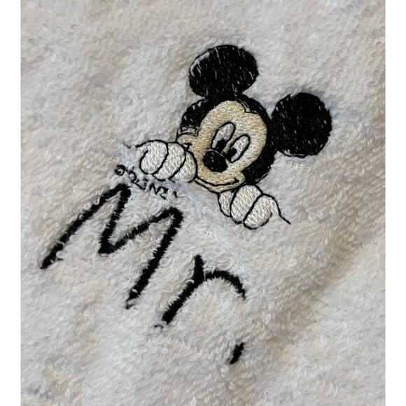 Embroidered Mickey Minnie Mr Mrs Hand Towel Set White Disney Wedding Anniversary - Picture 2 of 8